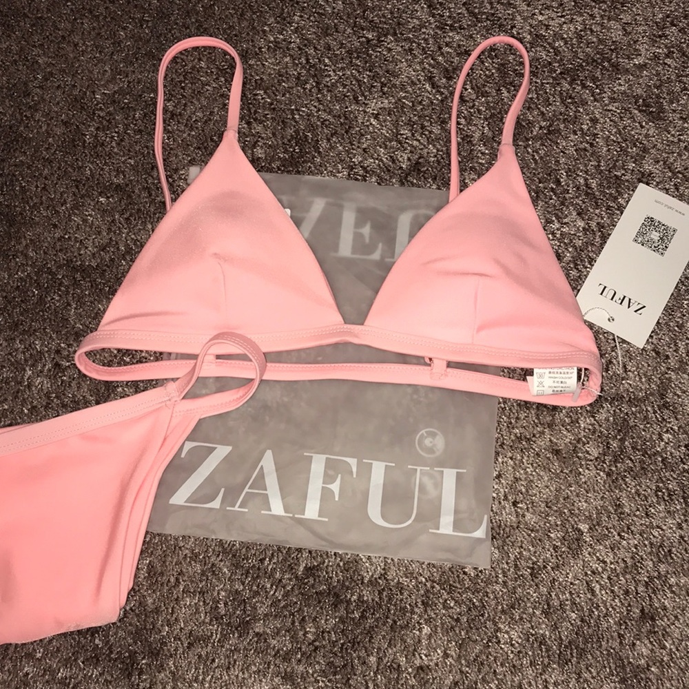 Zaful cute light pink bikini!